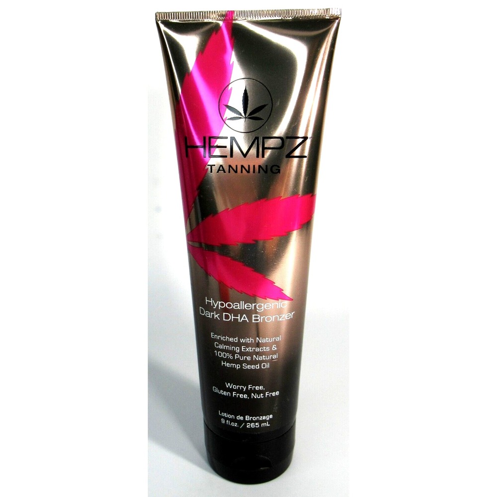 Hempz Hypoallergenic Dark DHA Bronzer Lotion 9oz Tan Natural Calming Extracts